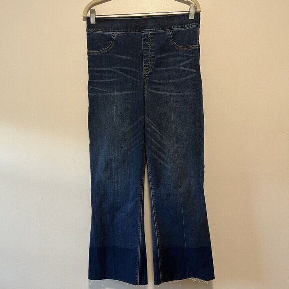 SPANX Blue Cropped Ankle Pants High-Waisted Flare - Picture 3 of 9